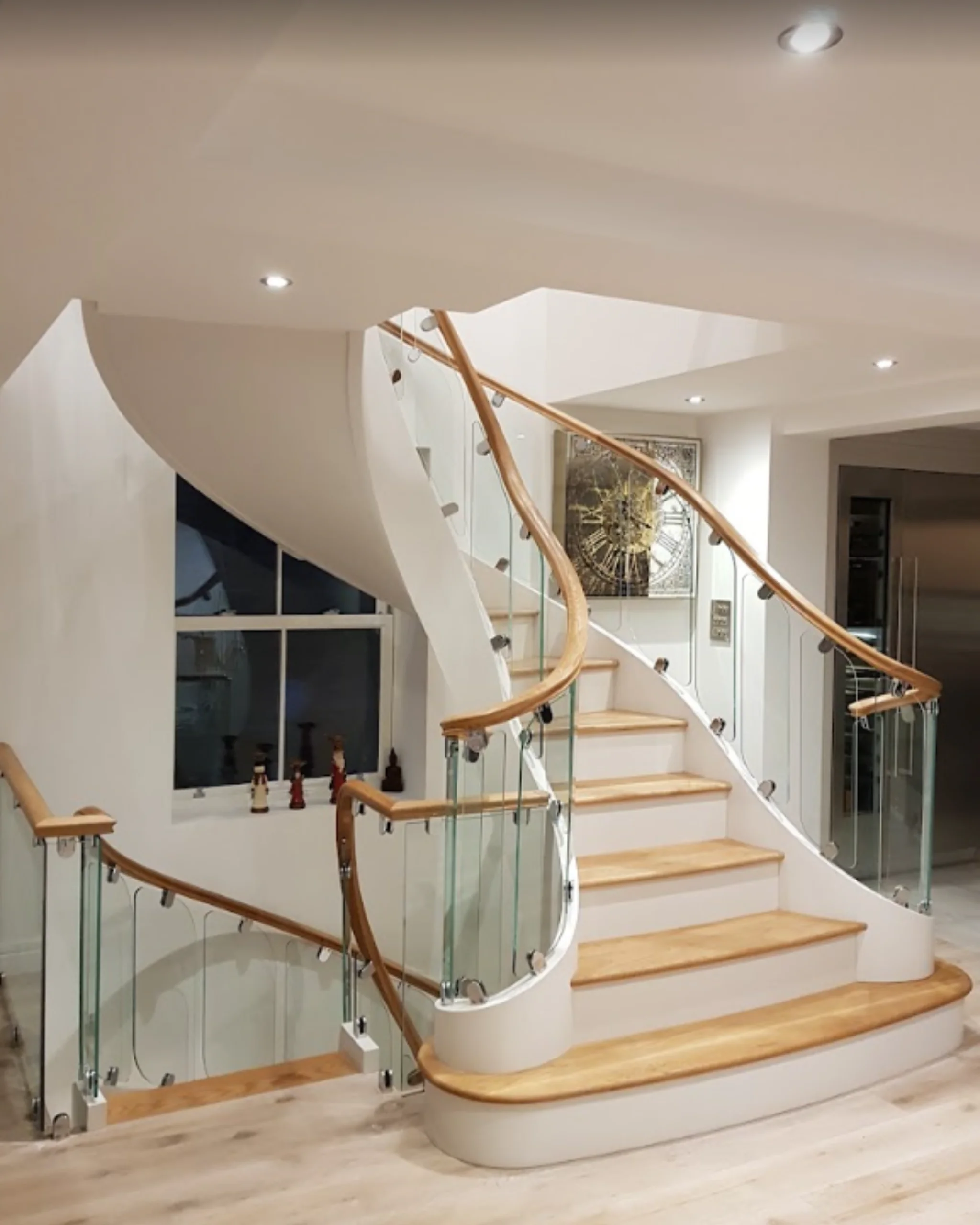 Home 4 custom made oak and white staircase